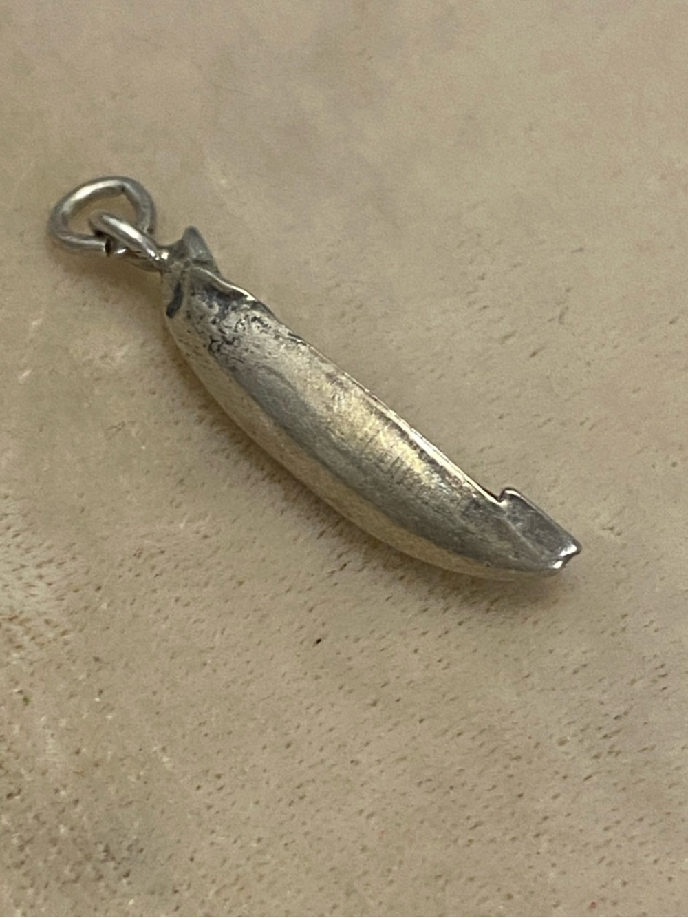 Vintage Silver Canoe Charm - Picture 2 of 7